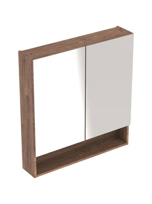 Geberit Selnova Square 2 ajtós tükrös szekrény 58,8x85 cm, hikoridió 501.266.00.1