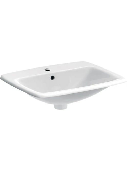 Geberit Selnova Square beépíthető mosdó 55x46 cm, csaplyukkal és túlfolyóval 501.466.00.7