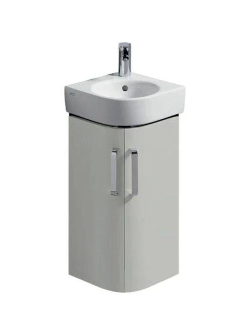 Geberit Selnova Compact 2 ajtós alsó szekrény sarok mosdóhoz 42,5x33 cm, világosszürke 501.483.00.1
