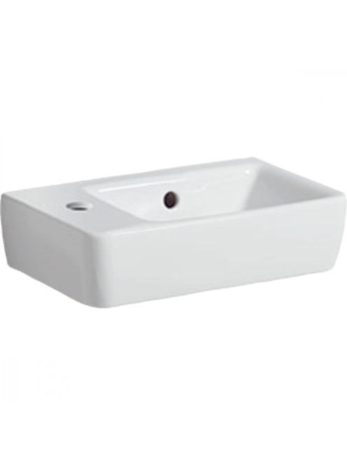 Geberit Selnova Compact balos 40x25 cm kerámia kézmosó túlfolyóval, fehér 501.518.00.7