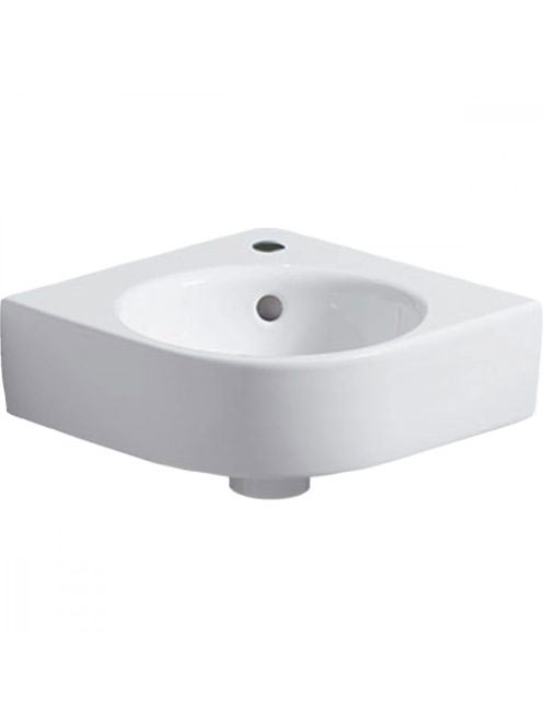 Geberit Selnova Compact sarok 45x39.5 cm kézmosó túlfolyóval, fehér 501.519.00.7