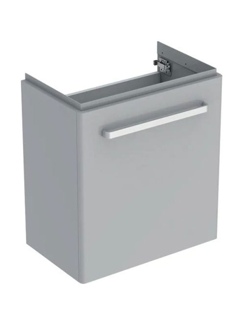 Geberit Selnova Compact 1 ajtós alsó szekrény mosdóhoz 60 cm, szerviztérrel, fényezett világosszürke 501.615.42.1