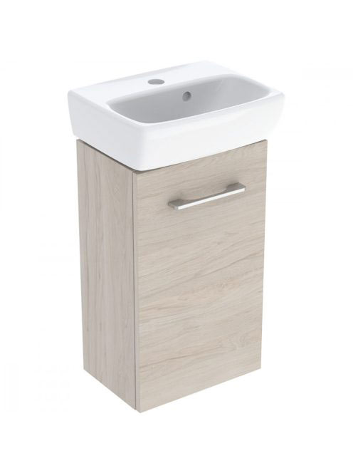 Geberit Selnova Square 1 ajtós 36x28x65,2 cm mosdószekrény kézmosóval, világos hikoridió 502.745.00.1