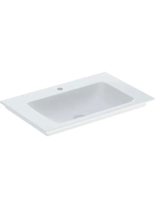 Geberit One beépíthető mosdó 75x48 cm csaplyukkal, túlfolyó nélkül, KeraTect felület bevonattal 505.010.01.2