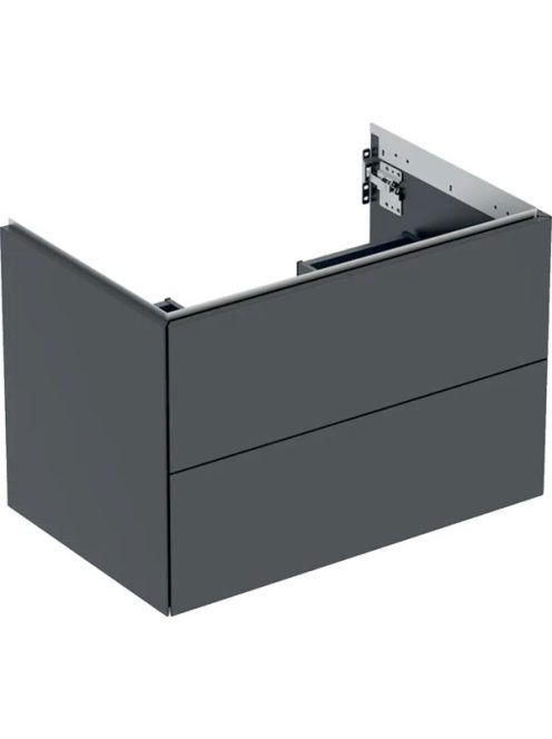 Geberit One alsó szekrény mosdóhoz 2 fiókkal 74x47 cm, matt fekete 505.262.00.8
