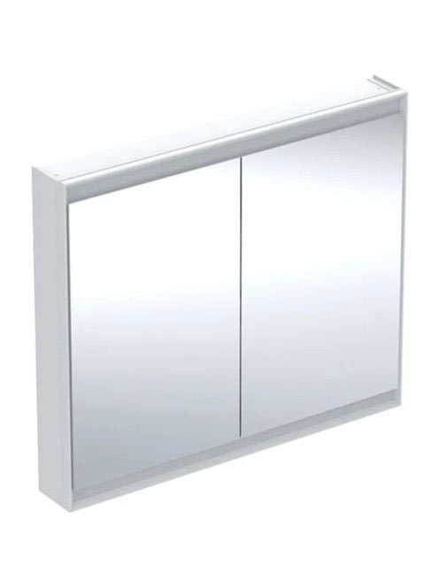 Geberit One tükrös szekrény két ajtóval 105x90 cm, világítással, fehér 505.814.00.2