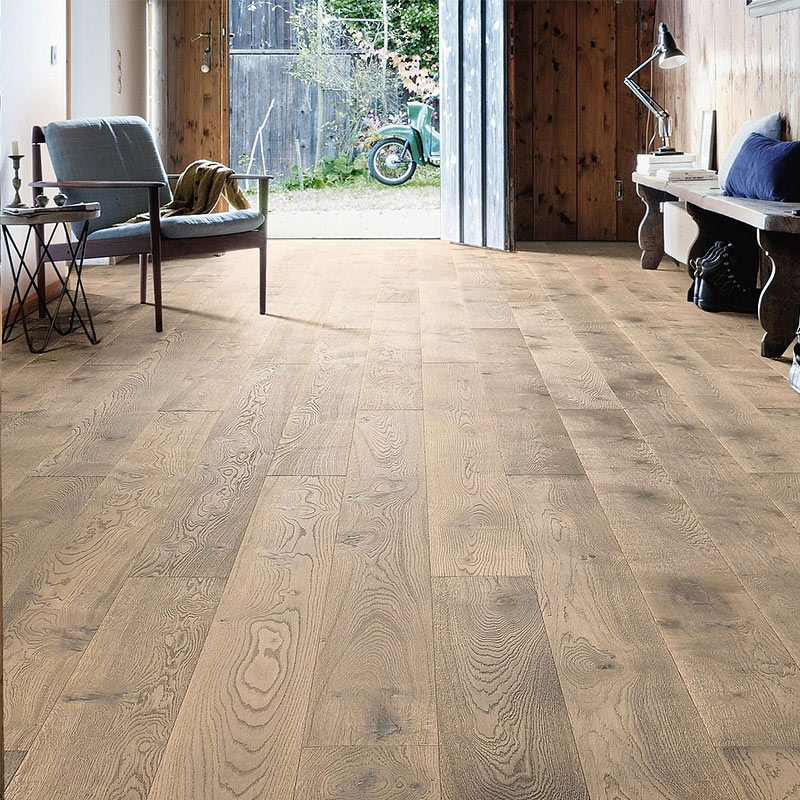 Haro Oak Tobacco Grey Sauvage retro brushed naturaLin plus parketta