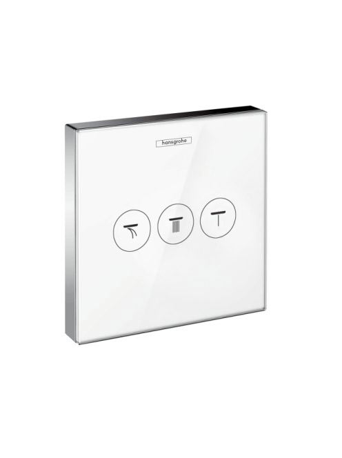 Hansgrohe ShowerSelect Glass szelep színkészlet, króm/fehér 15736400