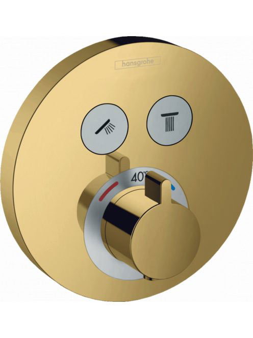 Hansgrohe ShowerSelect S polírozott arany hatású termosztátos csaptelep 15743990