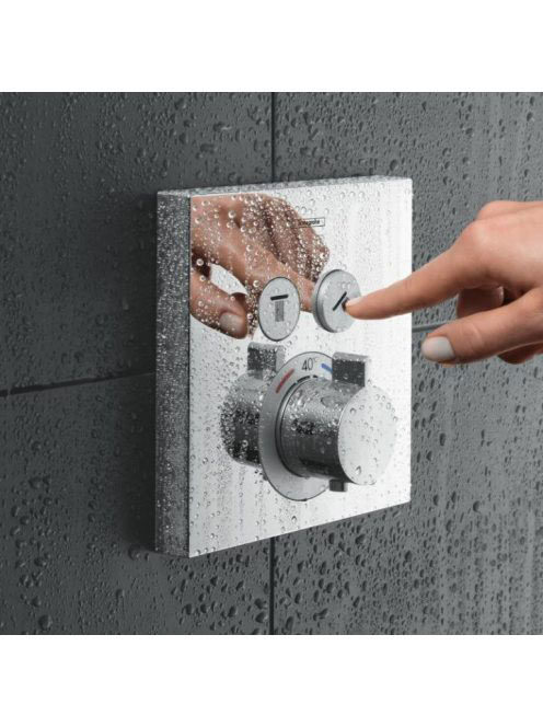 Hansgrohe ShowerSelect 2 fogyasztós króm termosztát falsík alatti szereléshez 15763000