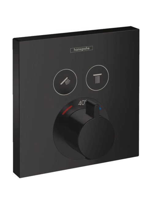 Hansgrohe ShowerSelect 2 fogyasztós matt fekete termosztát falsík alatti szereléshez 15763670