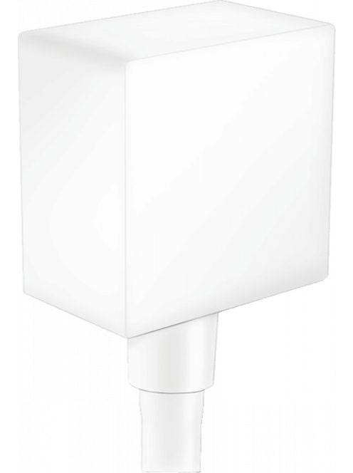Hansgrohe FixFit csőcsatlakozás matt fehér Square visszafolyásgátlóval 26455700
