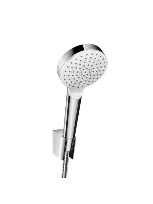 Hansgrohe Crometta zuhanytartó szett 1jet 160 cm-es zuhanytömlővel, EcoSmart, fehér/króm 26569400