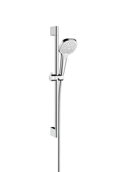 Hansgrohe Croma Select E zuhanyszett Multi 65 cm-es zuhanyrúddal, EcoSmart, króm/fehér 26581400