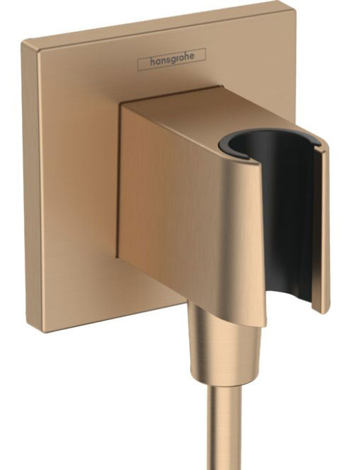Hansgrohe FixFit E zuhanytartó fali csatlakozóval, bronz 26889140