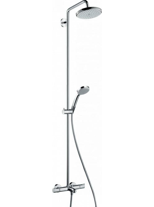 Hansgrohe Croma zuhanyrendszer 220 1jet termosztáttal és kádtöltővel, króm 27223000