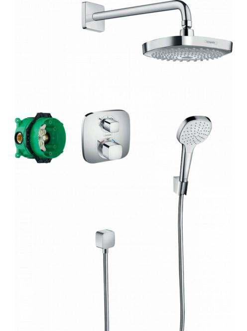 Hansgrohe Croma Select E falsík alatti zuhanyrendszer Ecostat E termosztáttal, króm 27294000