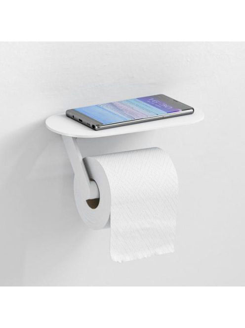 Hansgrohe WallStoris WC papír tartó, polccal matt fehér 27928700