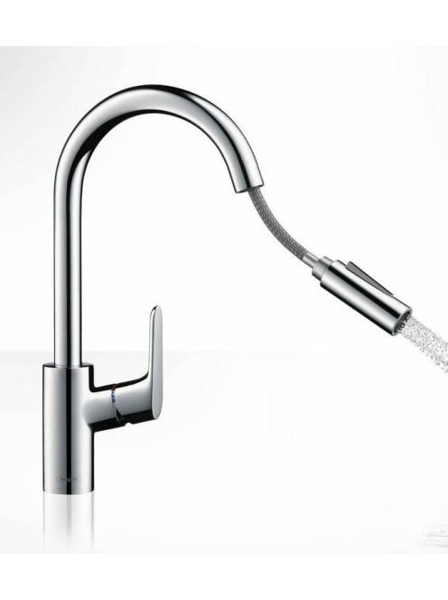 Hansgrohe Focus M41 mosogató csaptelep kihúzható kifolyóval, króm 31815000