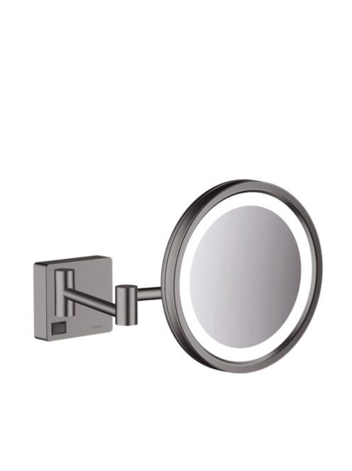 Hansgrohe AddStoris Borotválkozótükör LED világítással szálcsiszolt fekete króm 41790340