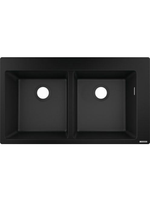 Hansgrohe S51 Beépíthető SilicaTec dupla mosogató 370 grafitfekete 43316170