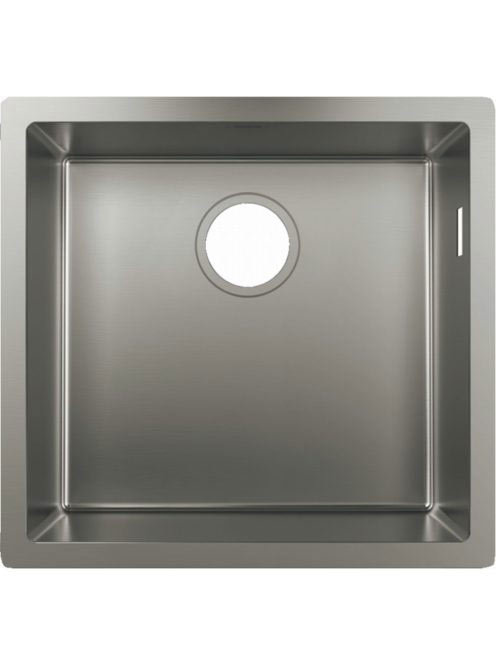 Hansgrohe S71 munkalap alá rögzíthető mosogató 400 csapfurat és lefolyókészlet nélkül rozsdamentes acél hatású 43425800