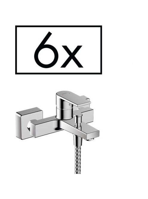 Hansgrohe Vernis Shape Egykaros kádcsaptelep falsíkon kívüli szereléshez, projekt csomag (6db) króm 71457000