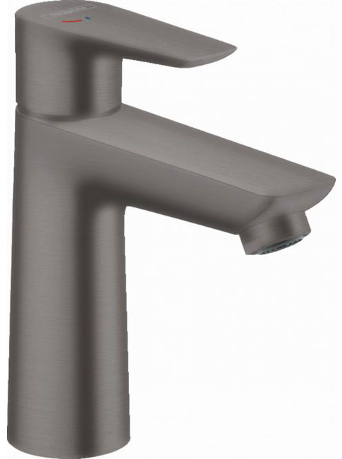 Hansgrohe Talis E 110 szálcsiszolt fekete/króm mosdócsaptelep CoolStart, automata lefolyógarnitúrával 71713340