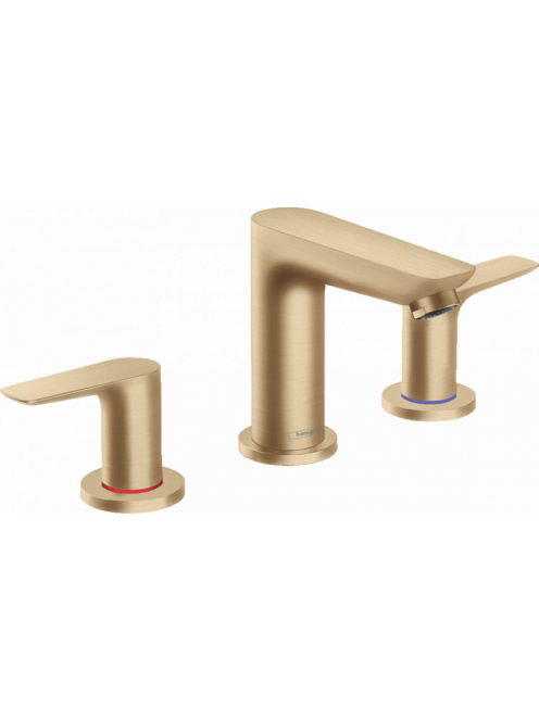 Hansgrohe Talis E szálcsiszolt bronz 3-lyukú mosdócsaptelep automata lefolyógarnitúrával 71733140