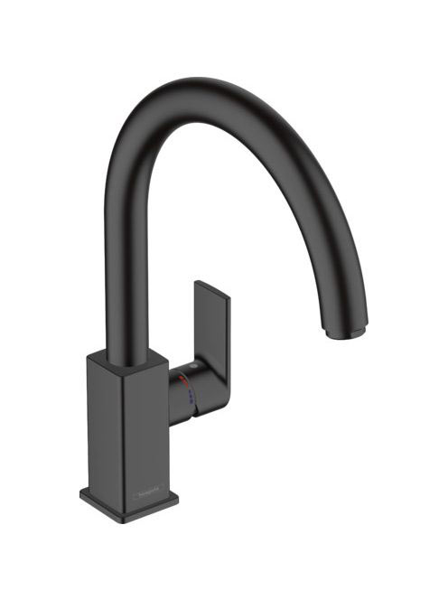 Hansgrohe Vernis Shape M35 Egykaros konyhai csaptelep 260, elforgatható kifolyóval matt fekete 71871670