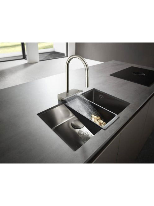 Hansgrohe Aquno Select M81 konyhai csaptelep 170, kihúzható kifolyóval, rozsdamentes acél hatású 73837800