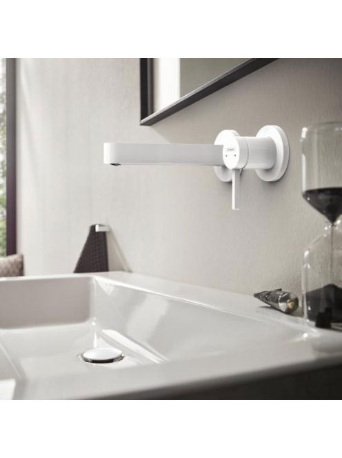 Hansgrohe Finoris egykaros falsík alatti mosdócsaptelep, 16,5 cm-es kifolyóval matt fehér 76051700
