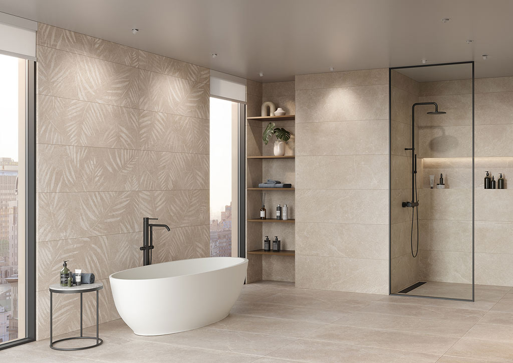 Keraben Bleuemix Modern fürdőszoba | Csempék és Padlólapok