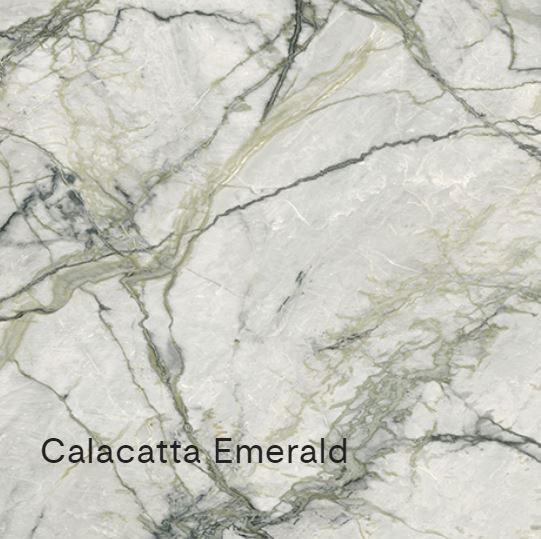 Kerlite Slimtech Synestesia Calacatta Emerald falicsempe és padlólap 120x120 cm