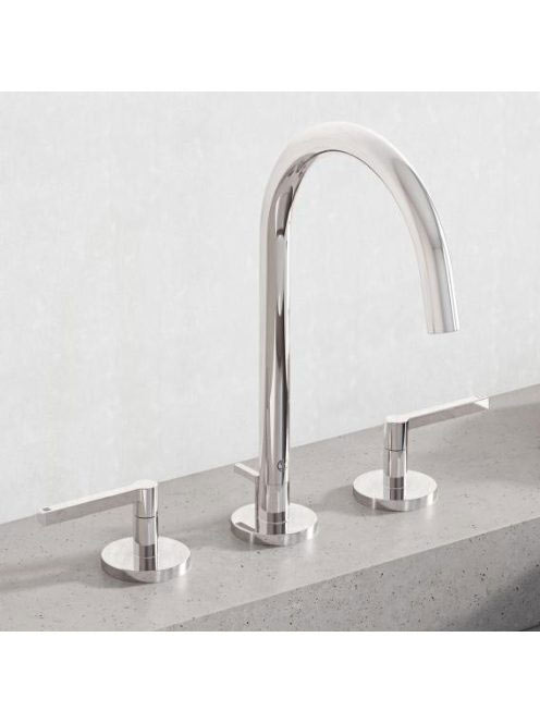 Kludi Nova Fonte Puristic háromlyukú mosdócsaptelep lefolyógarnitúrával ECO króm 201430515