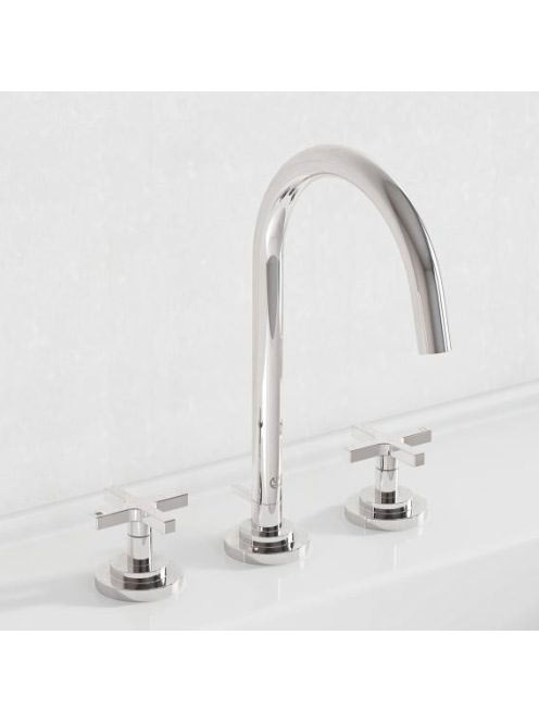 Kludi Nova Fonte Classic ECO háromlyukú mosdócsaptelep lefolyógarnitúrával króm 201430520