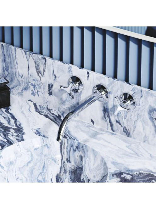 Kludi Nova Fonte Déco komplett falra szerelhető mosdócsaptelep 240 kinyúlással króm 201460539