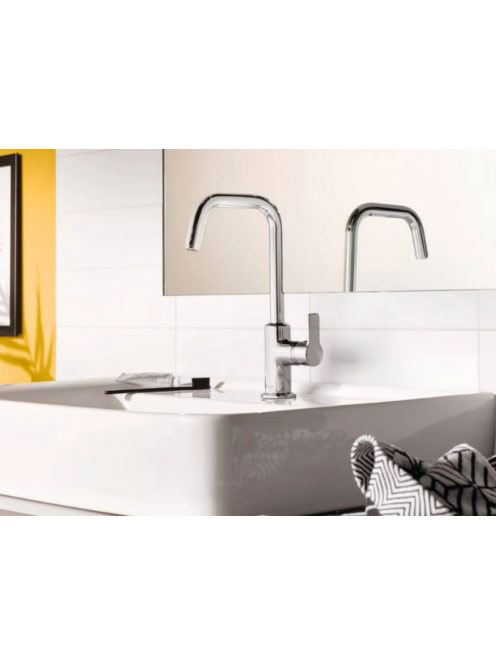 Kludi Pure&Easy mosdócsap egykaros oldalkarral és lefolyógarnitúrával, króm 370230565