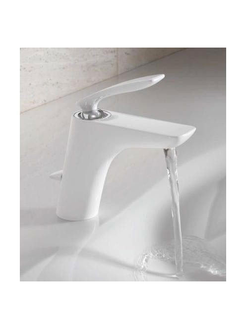 Kludi Balance egykaros króm/fehér mosdócsaptelep, automata lefolyógarnitúrával 520239175