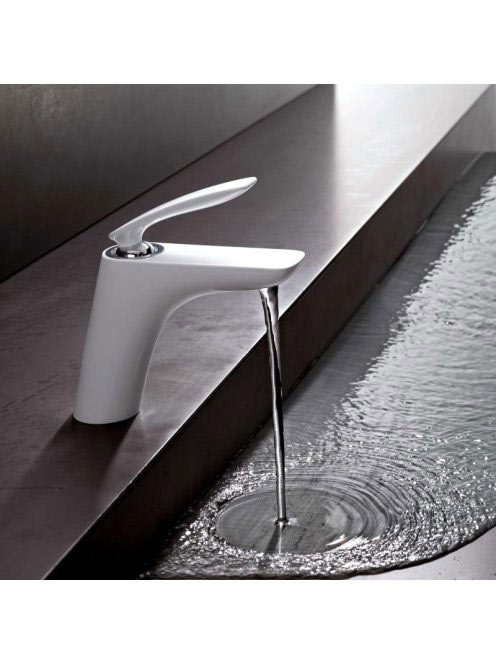 Kludi Balance egykaros króm/fehér mosdócsaptelep, leeresztőszelep nélkül 520269175