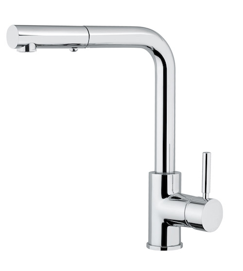 Bugnatese KOBUK 2288 - Kihúzható zuhanyfejes mosogatócsaptelep tört kifolyóval