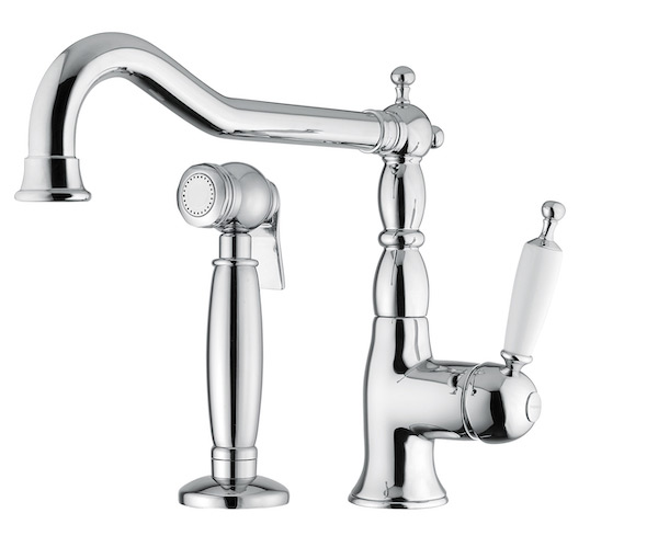 Bugnatese OXFORD 6384 - Álló mosogatócsaptelep kihúzható zuhanyfejes szettel