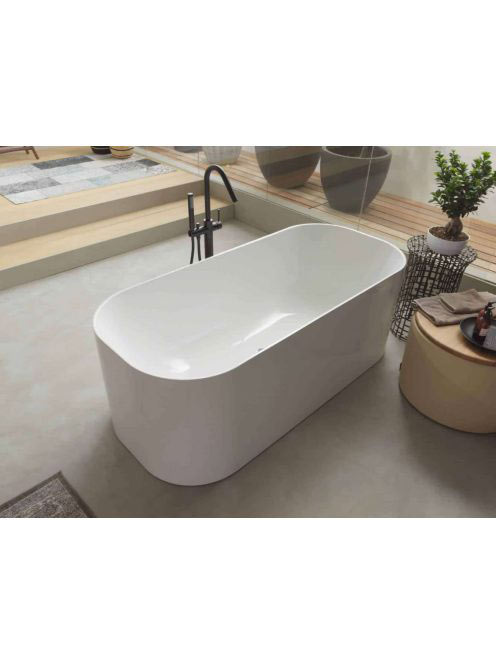 Kolpa San Pandora térben álló fürdőkád 163x68 cm, le- és túlfolyóval, fehér 593420