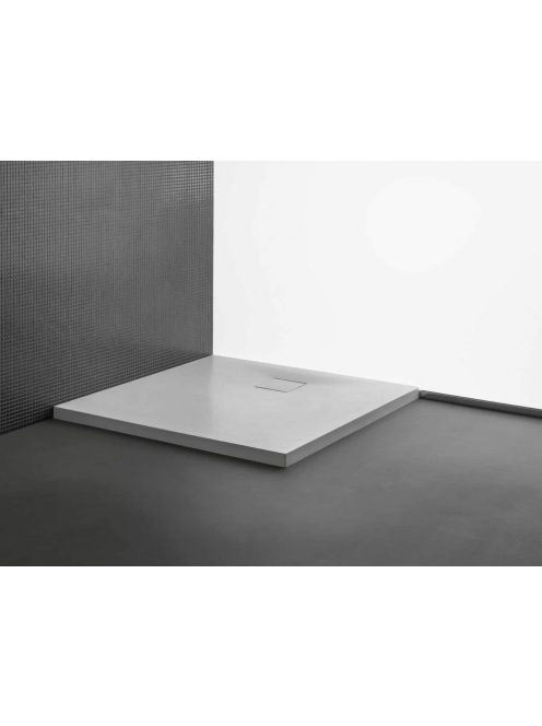 Kolpa San Moonwalk öntött műmárvány zuhanytálca 100x100 cm, lefolyófedéllel, fehér 596950