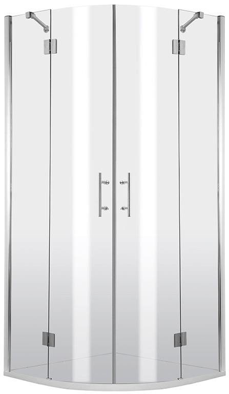 Deante Abelia félkör alakú zuhanykabin, 4 tagú, 80 cm 