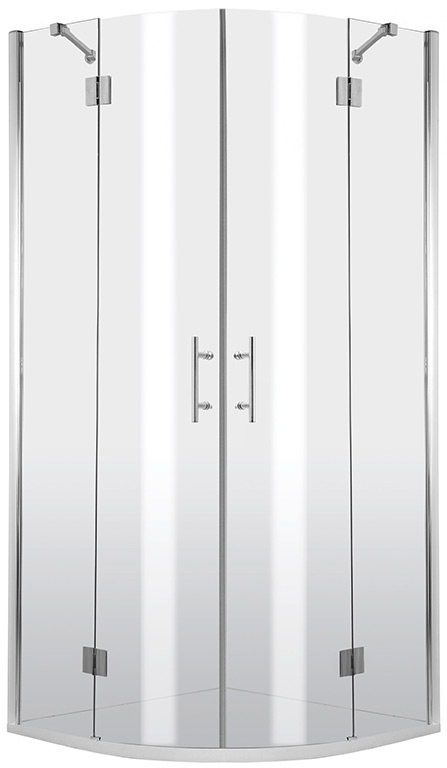 Deante Abelia félkör alakú zuhanykabin, 4 tagú, 90 cm 