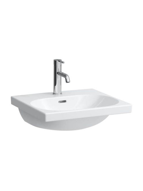 Laufen Lua kerámia mosdó 50x46 cm egy csaplyukkal és túlfolyóval, LCC bevonattal, fehér H8100814001041