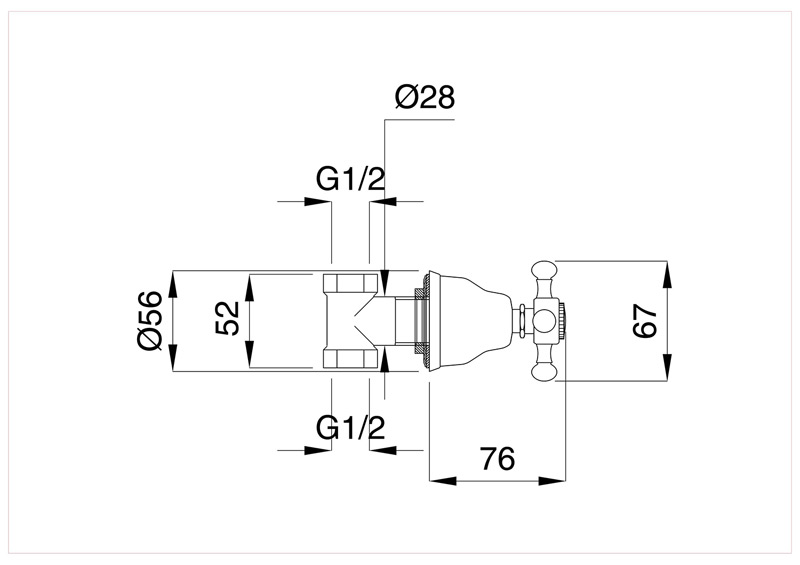 Bugnatese Lady 960 - csempeszelep 1/2″ csatlakozással