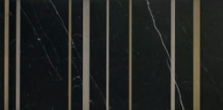 Lea Ceramiche Delight Lux Joy Marquina Nero dekorcsempe 30x60 cm