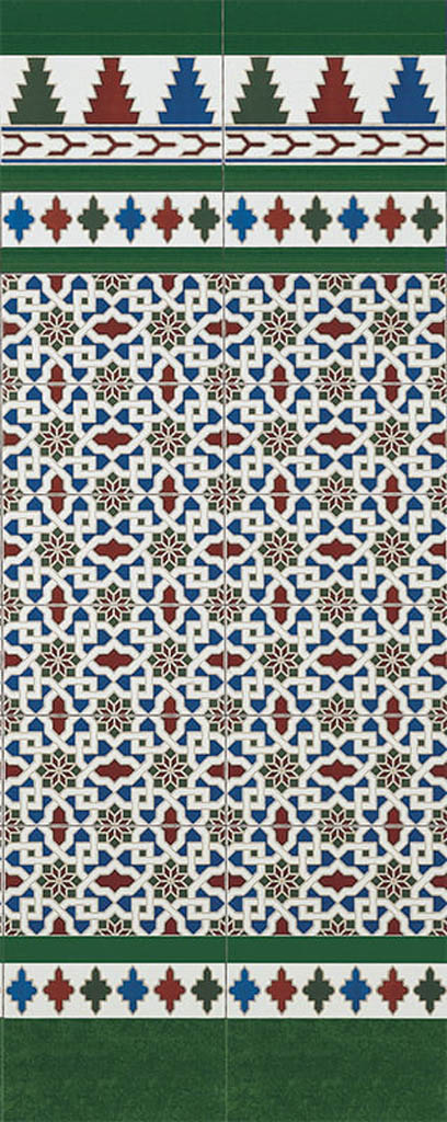 Mainzu Ceramica Arabesque Alhambra Csempe és Padlólap